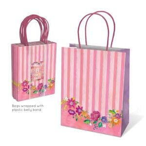 Lady Jayne Pink Floral Balloons Gift Bags - Set of 8